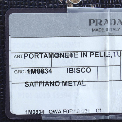 Prada Saffiano Metal Coin Purse Ibisco 7 of 8