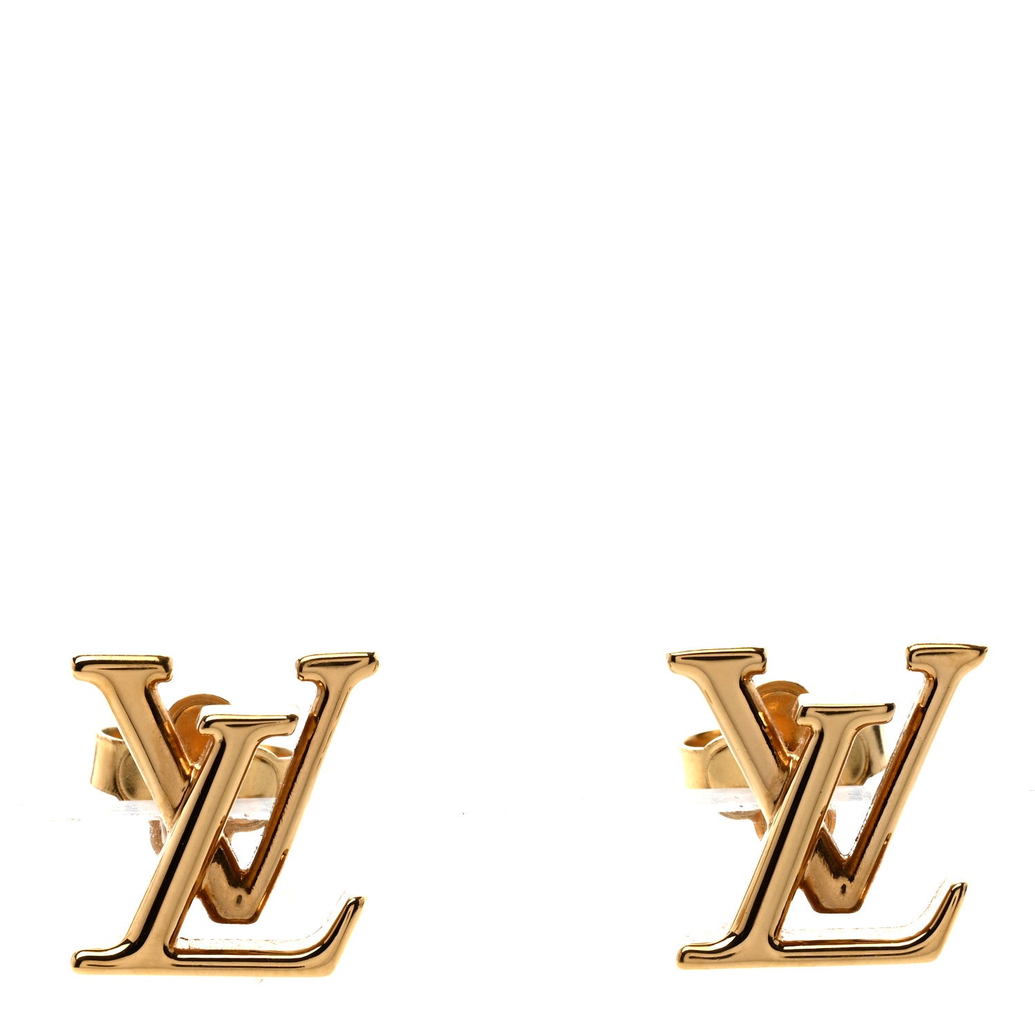 Louis Vuitton Metal LV Iconic Earrings Gold 1 of 5