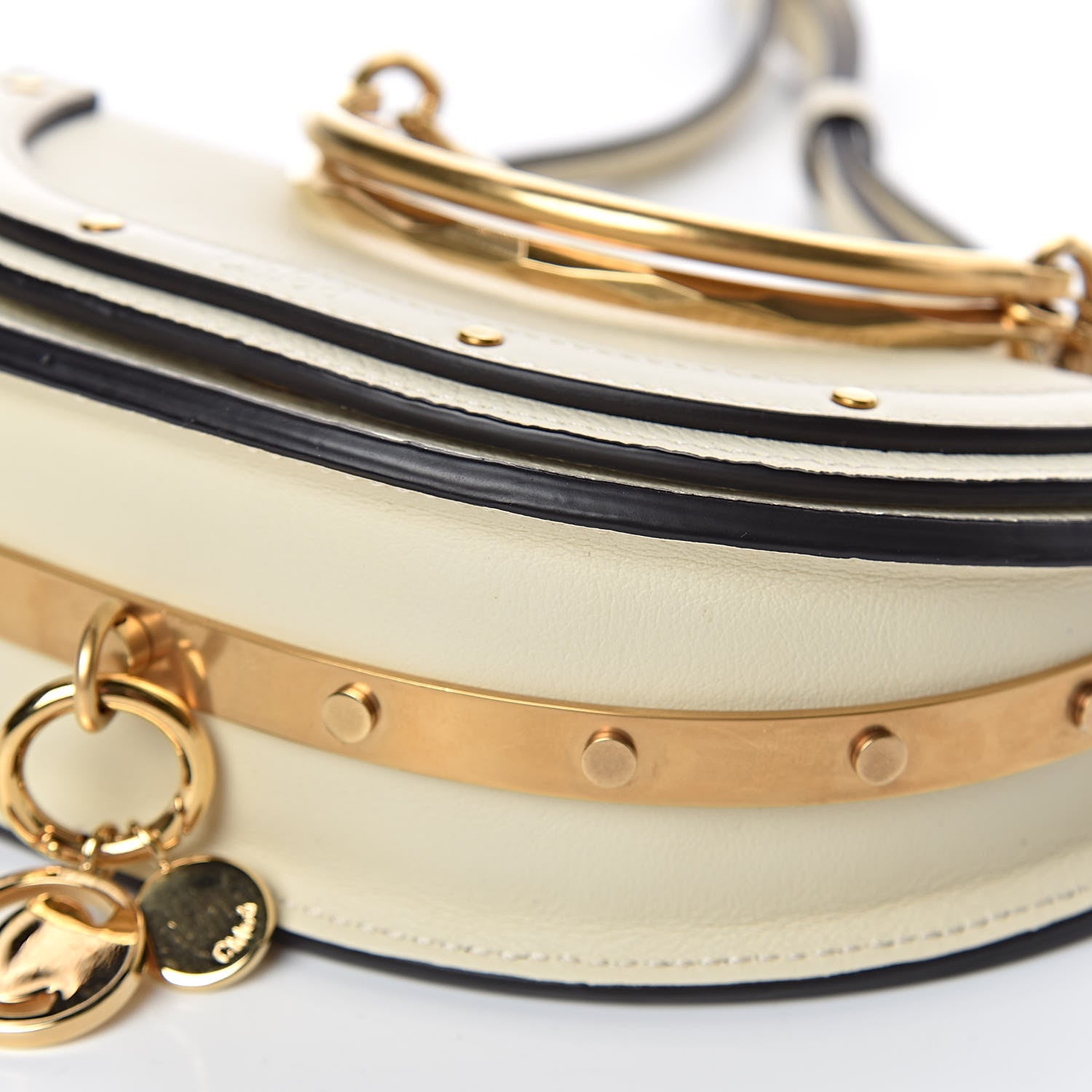 Chloe Calfskin Small Nile Bracelet Minaudiere Bag Off White 7 of 11
