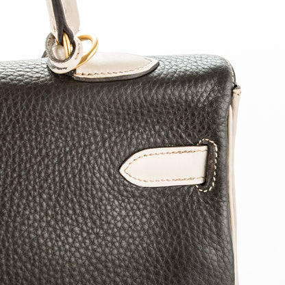 Hermes Taurillon Clemence Tri-Color Kelly Retourne 35 Tabac Camel Ebene Parchemin 15 of 26