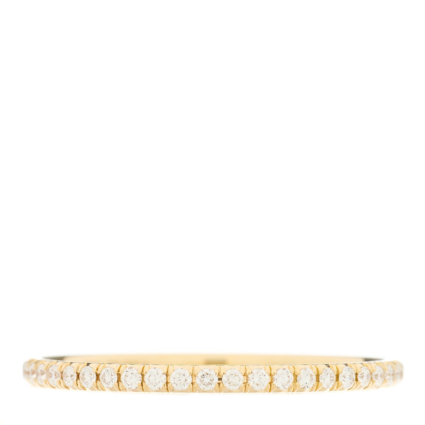18K Yellow Gold Diamond Metro Band Ring 57 8