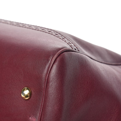 Gucci Calfskin Duilio Brogue Top Handle Bag Burgundy 19 of 22