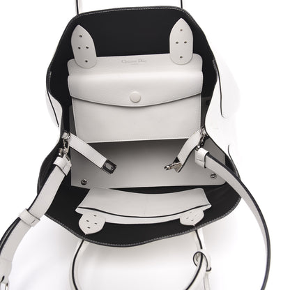 Christian Dior Supple Grained Calfskin Large Open Bar Tote White 5 of 11