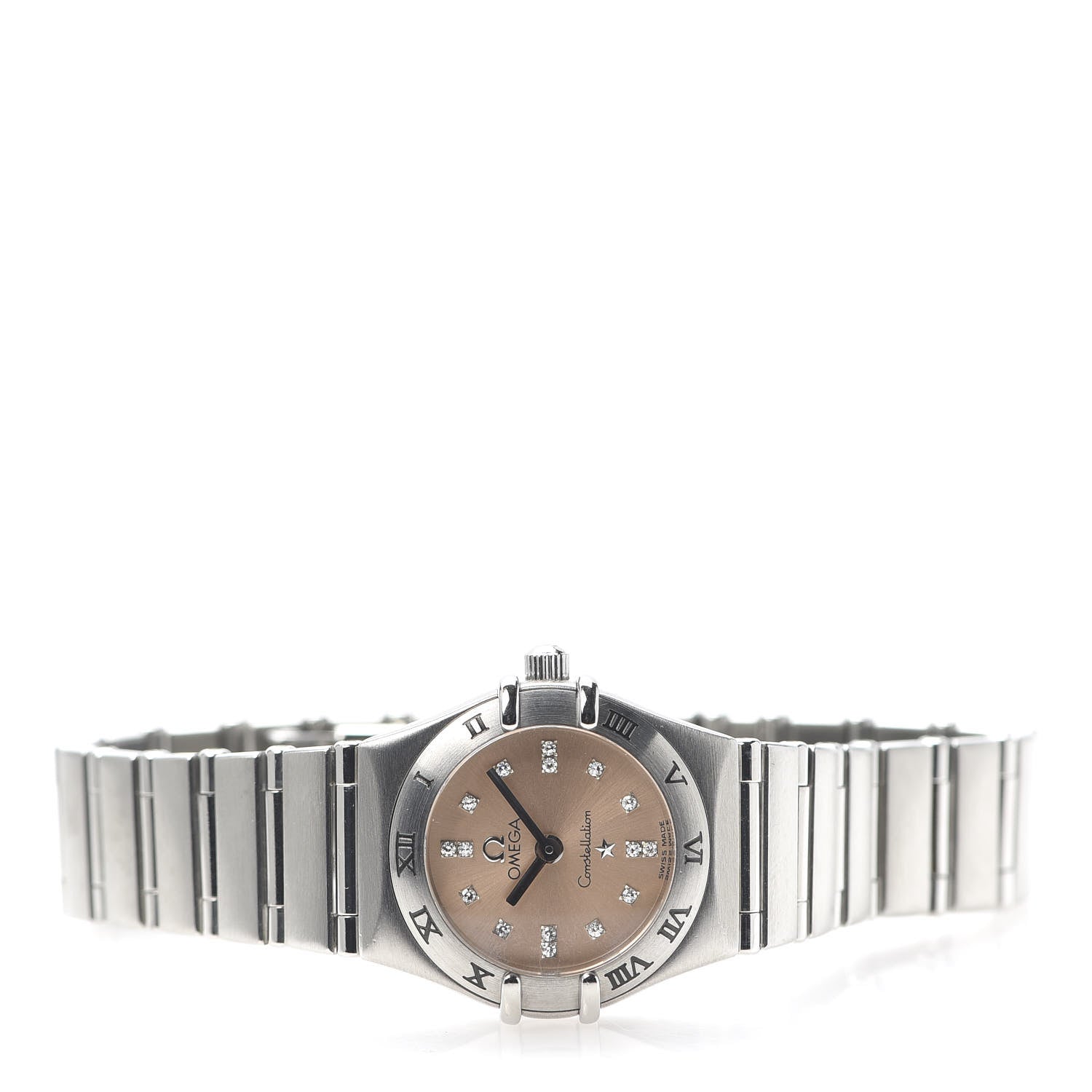 Omega Stainless Steel Diamond 23mm Constellation Quartz Watch Pink 1564.66 3 of 6