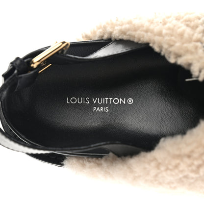 Louis Vuitton Shearling Paseo Sandals 39 Black 7 of 10