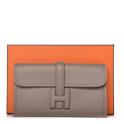 Hermes Swift Jige Duo Clutch Gris Asphalte 9 of 9