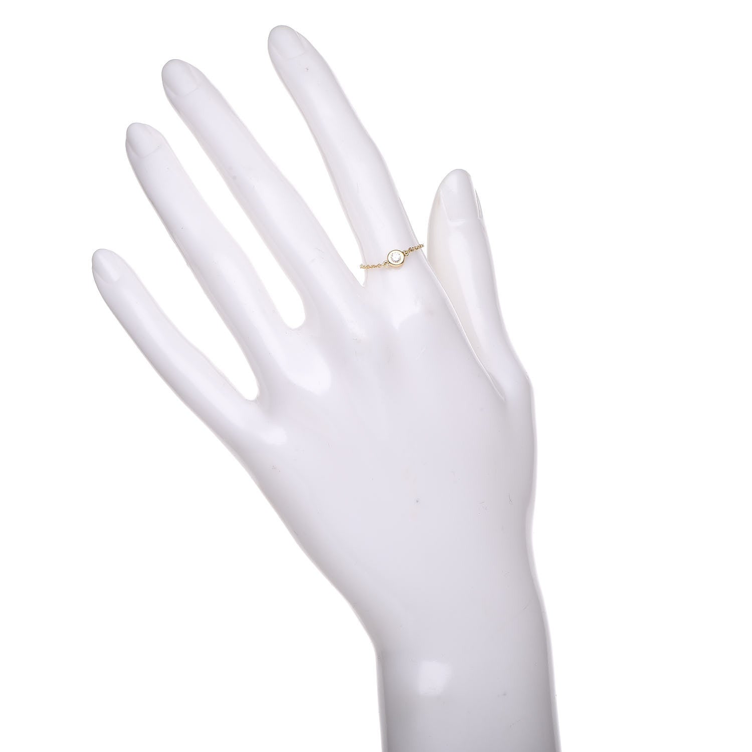 Tiffany 18K Yellow Gold Diamond .07ct Elsa Peretti Diamonds by the Yard Ring 50 5.5 2 of 6
