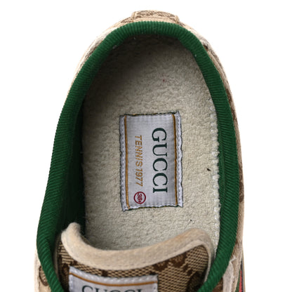Gucci GG Monogram Web Womens 1977 Tennis Sneakers 38 Beige Ebony Mystic White 7 of 7