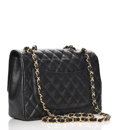 Chanel Caviar Quilted Jumbo Single Flap Black 3 of 9