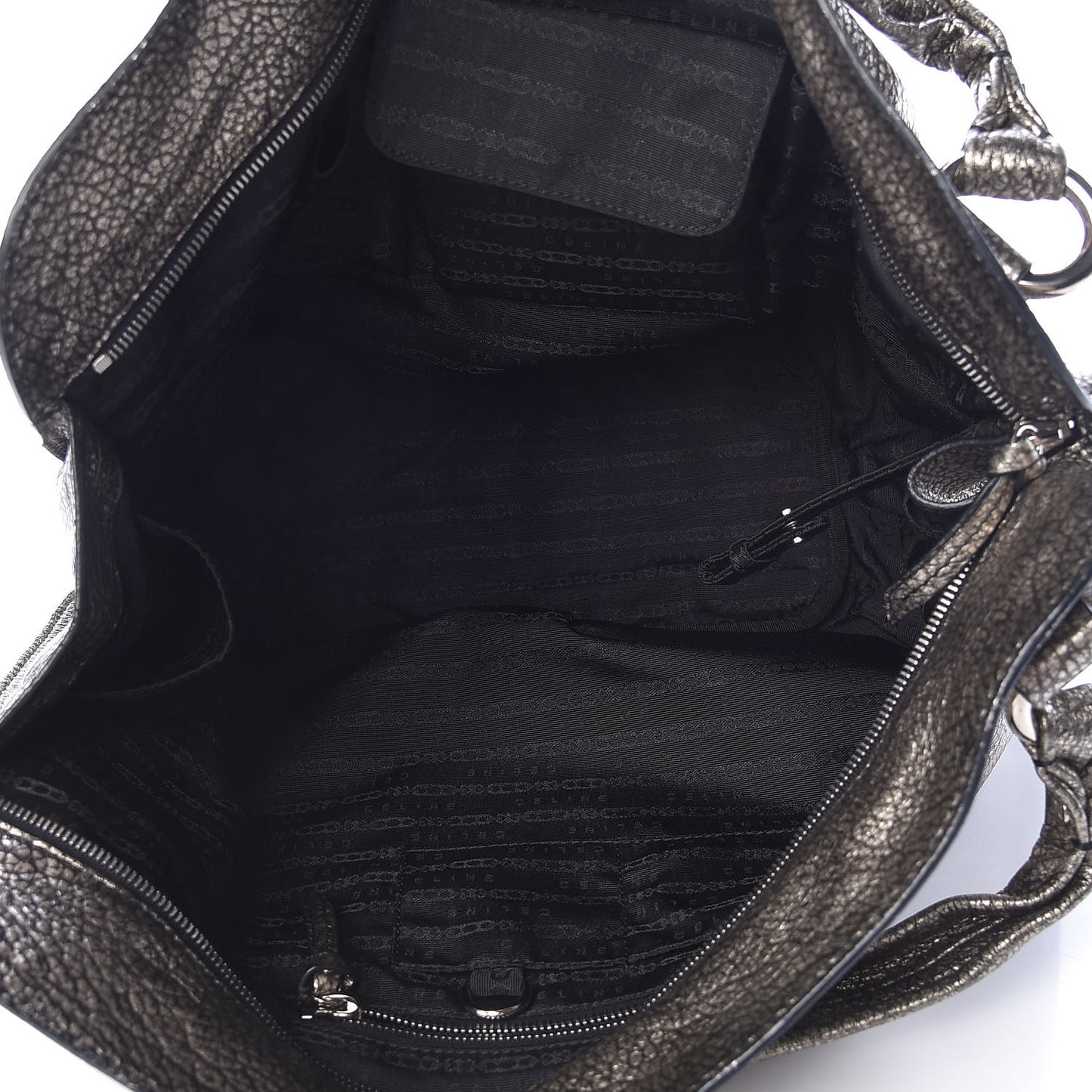 Metallic Calfskin Bittersweet Hobo Pewter