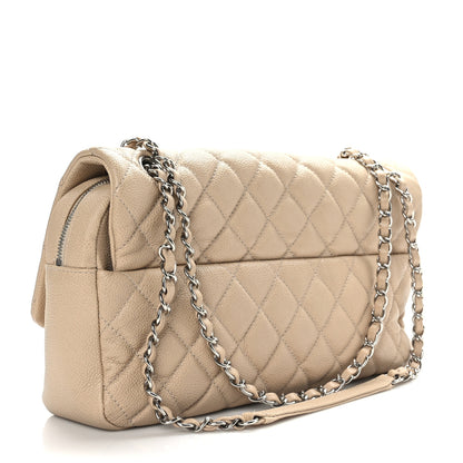 Chanel Caviar Quilted Jumbo Easy Flap Beige 3 of 9