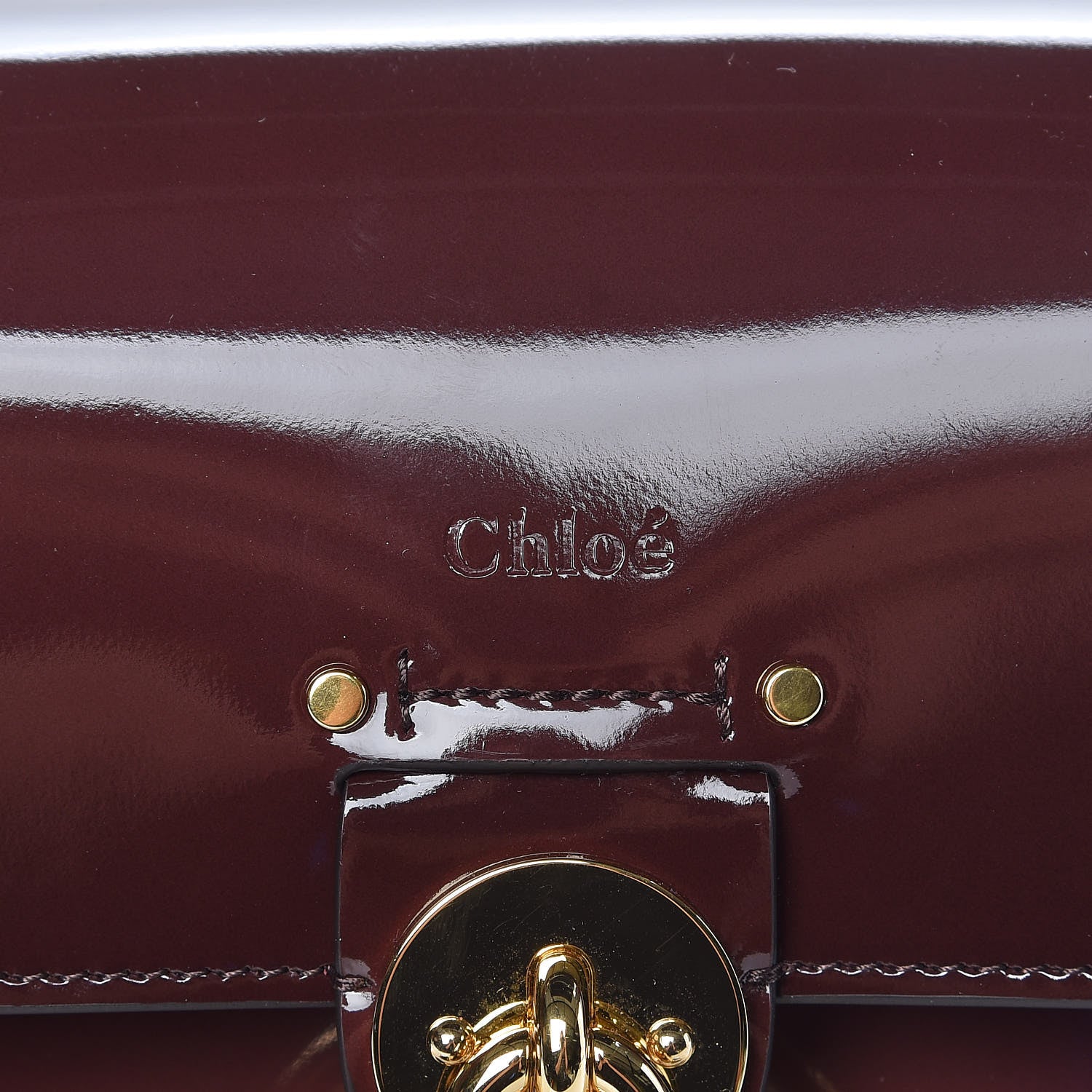 Chloe Spazzolato Sfumato Lambskin Calfskin Small Tess Bag Burnt Brown 6 of 7