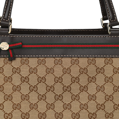 Gucci Monogram Web Medium Mayfair Tote Dark Brown 8 of 11