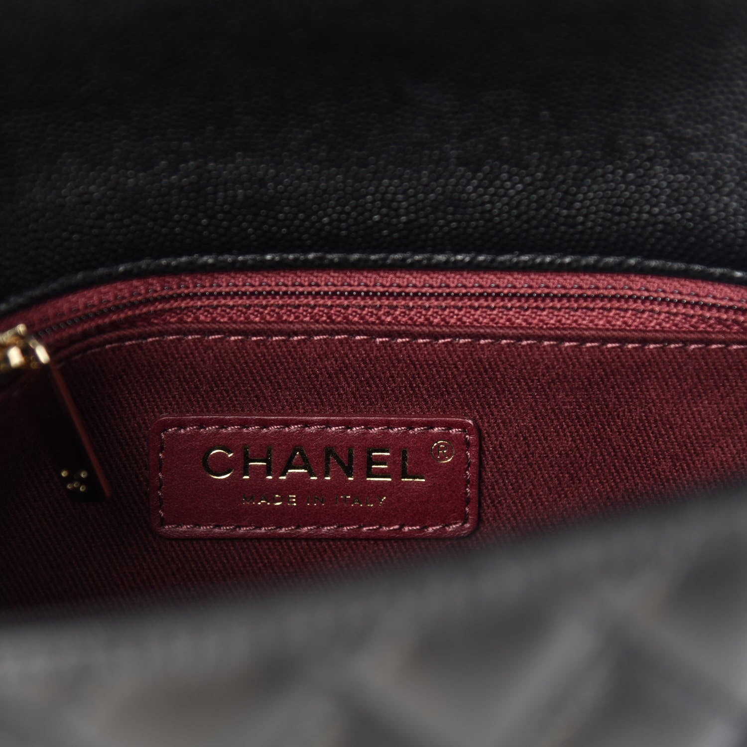 Chanel Caviar Lizard Embossed Quilted Mini Coco Handle Flap Black 8 of 11