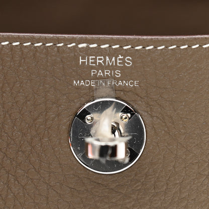 Hermes Taurillon Clemence Mini Lindy 20 Etoupe 6 of 11