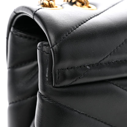 Saint Laurent Calfskin Y Quilted Monogram Small Loulou Chain Satchel Black 12 of 14