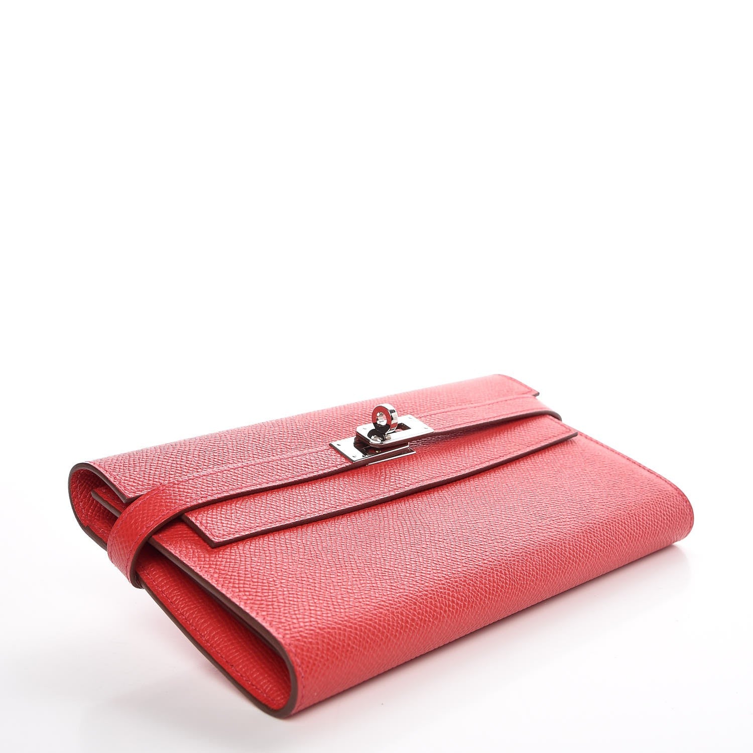 Hermes Epsom Kelly Longue Wallet Rouge Casaque 4 of 7