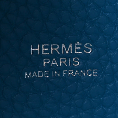 Hermes Taurillon Clemence Picotin Lock 22 MM Bleu Frida 6 of 10