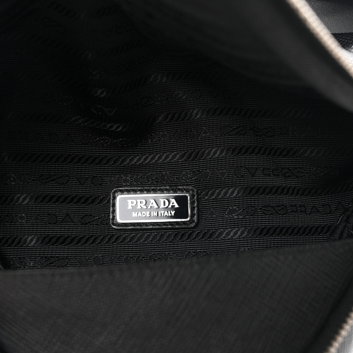 Saffiano Triangle Belt Bag Black