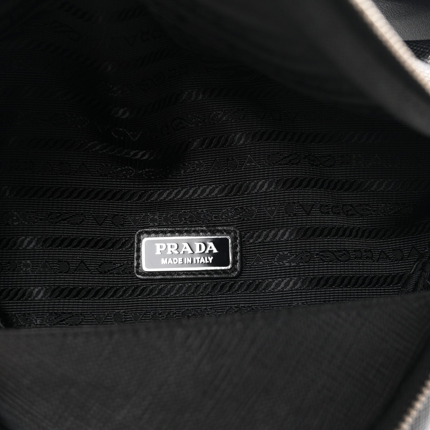 Prada Saffiano Triangle Belt Bag Black 5 of 11