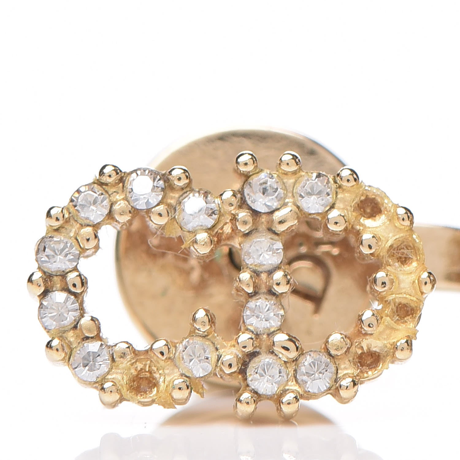 Christian Dior Crystal La Petite Tribale Earrings Gold 5 of 5