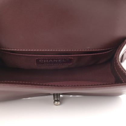 Chanel Calfskin Chevron Quilted Small Boy Flap Burgundy 5 of 13