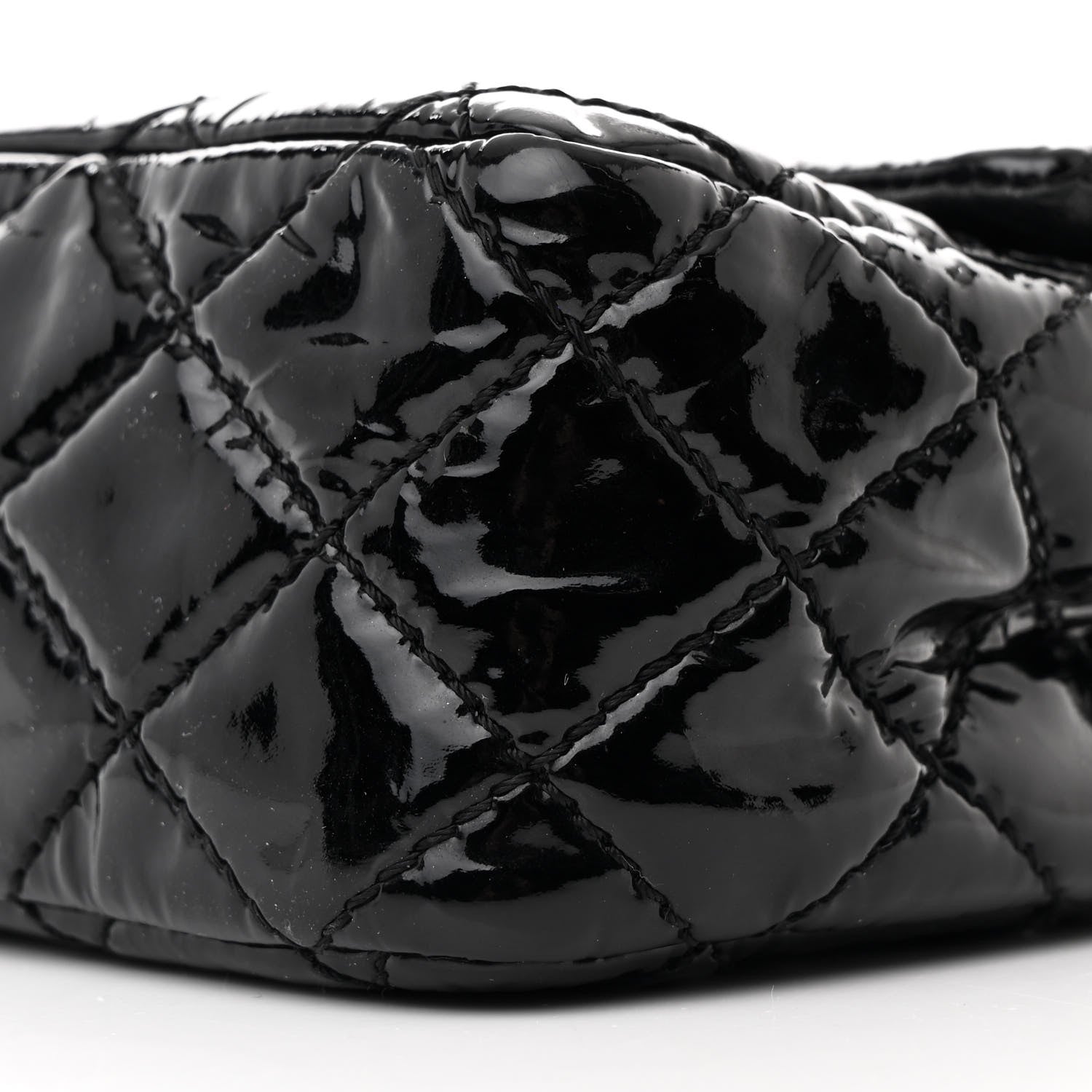 Chanel Patent Quilted Medium Double Flap Black 10 of 11