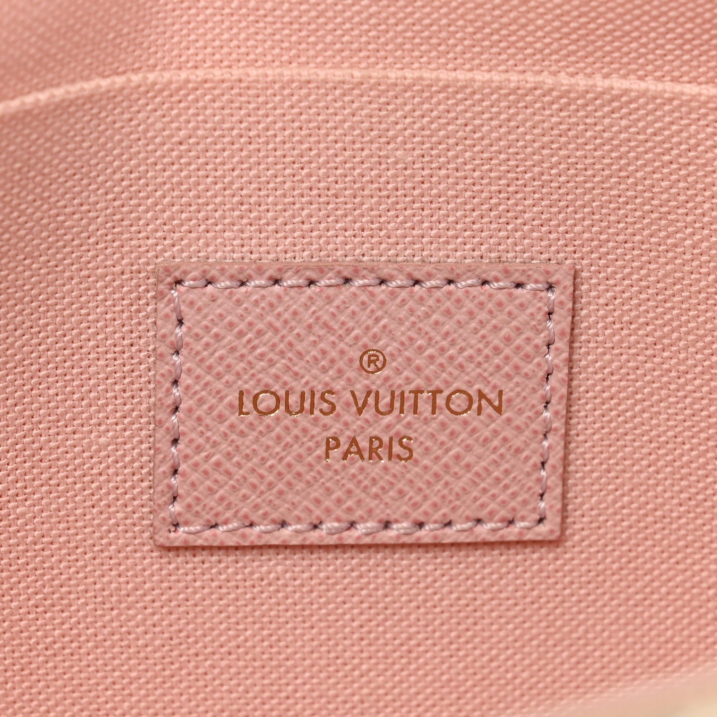 Damier Azur Pochette Felicie Chain Wallet Rose Ballerine