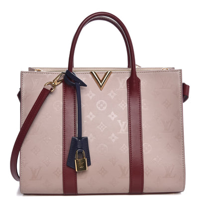 Louis Vuitton Monogram Cuir Plume Very Tote MM Mastic Raisin 1 of 8