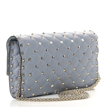 Valentino Garavani Nappa Rockstud Spike Wallet on Chain Nube 3 of 11