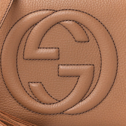 Gucci Pebbled Calfskin Small Soho Disco Bag Camelia 9 of 12