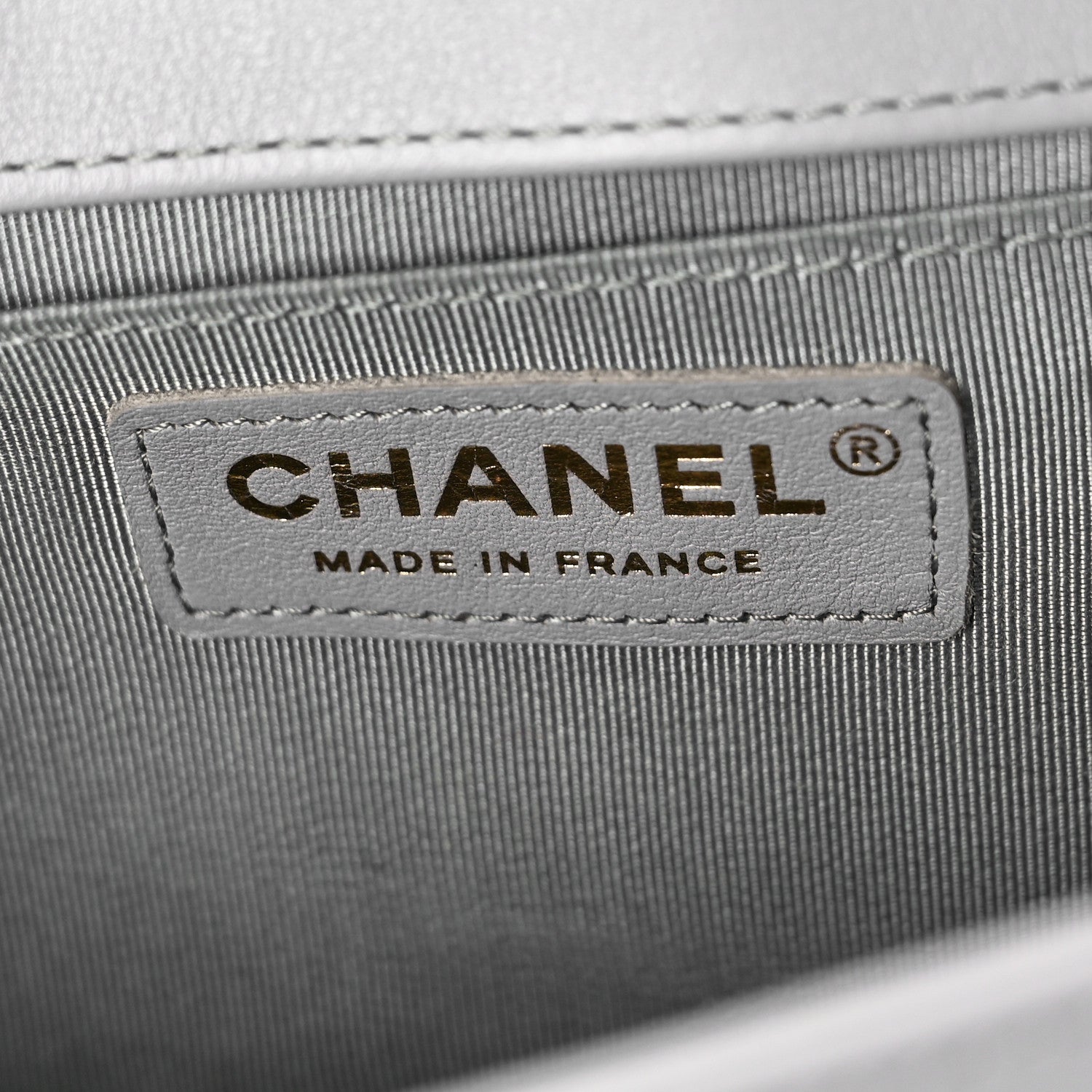 Chanel Lambskin Quilted Medium Boy Flap Grey 7 of 13