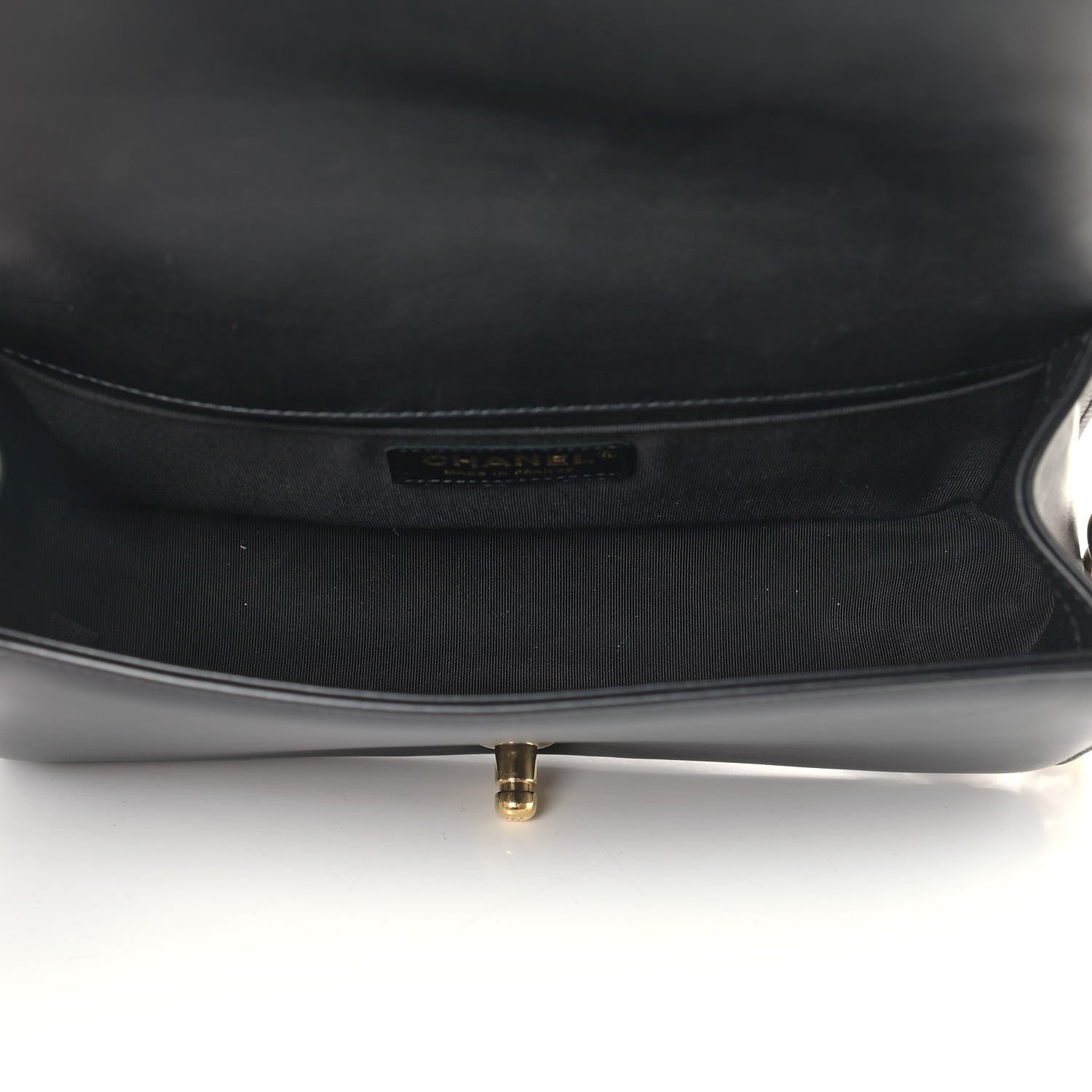 Chanel Calfskin Chevron Quilted Medium Boy Flap Black 5 of 13