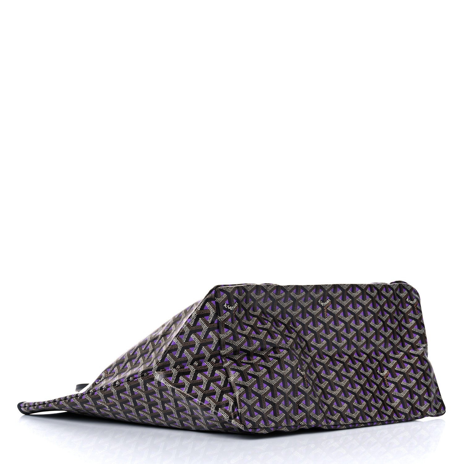 Goyard Goyardine Saint Louis Claire Voie GM Black Purple 4 of 9
