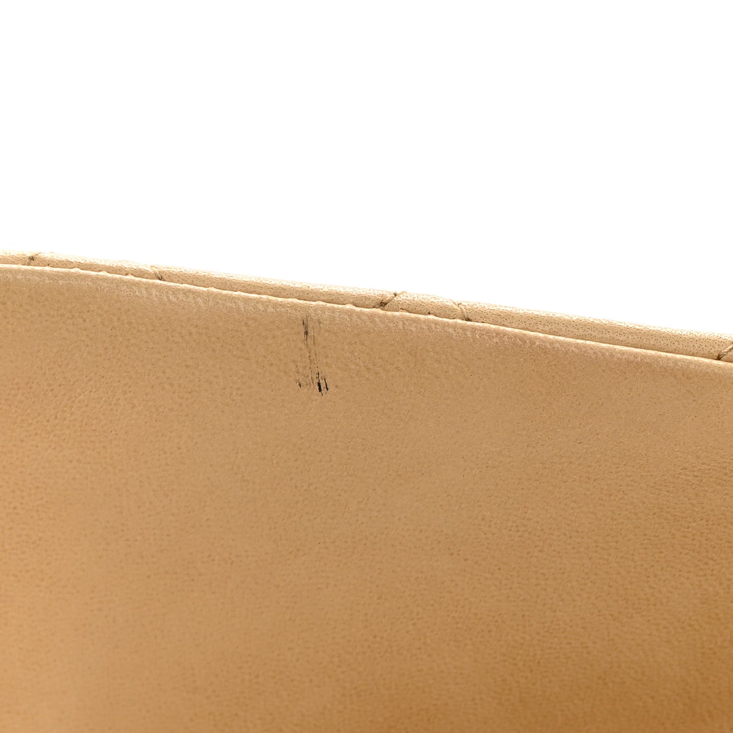 Lambskin Quilted Medium Double Flap Beige