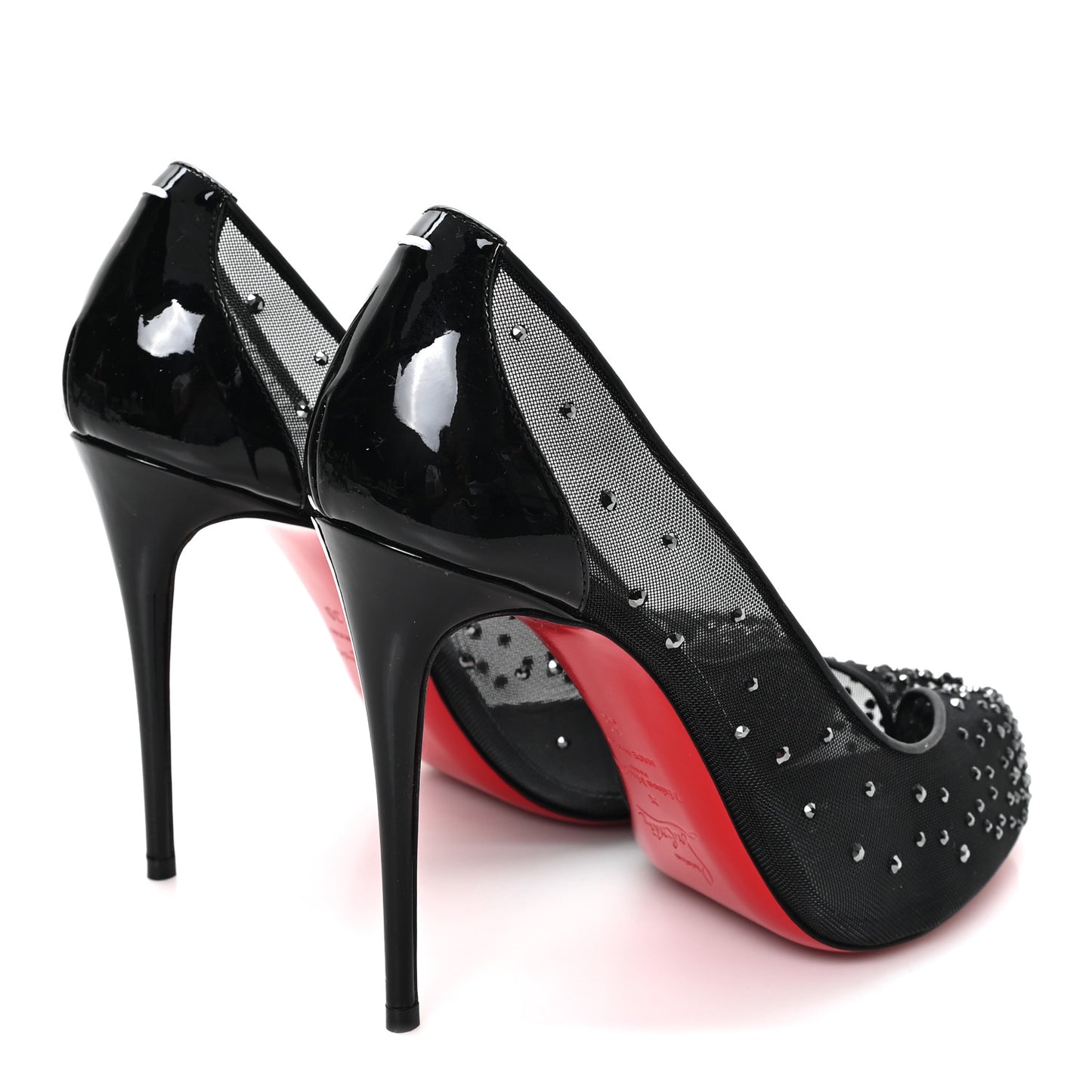 X MAISON MARGIELA Rete Patent Strass Bridiela Una 100 Pumps 39 Black
