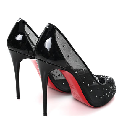 Christian Louboutin X MAISON MARGIELA Rete Patent Strass Bridiela Una 100 Pumps 39 Black 5 of 9