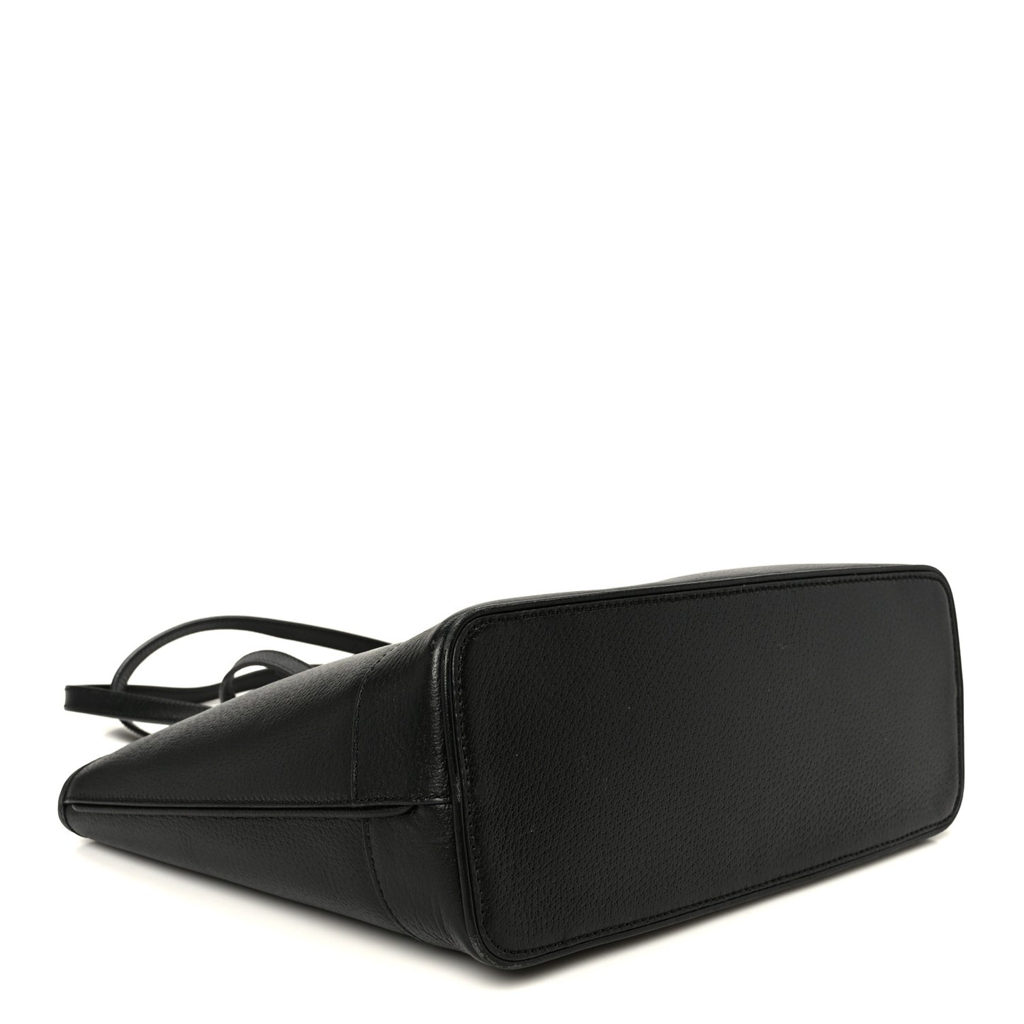 Textured Dollar Calfskin Small Ophidia Shoulder Tote Bag Black