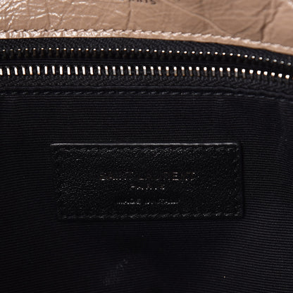 Saint Laurent Crinkled Calfskin Matelasse Monogram Medium Niki Chain Satchel Light Taupe 8 of 9
