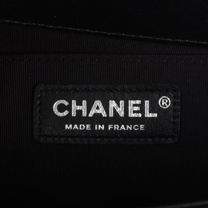 Chanel Lambskin Iridescent PVC Chevron Quilted Medium Boy Flap Black Silver 6 of 7