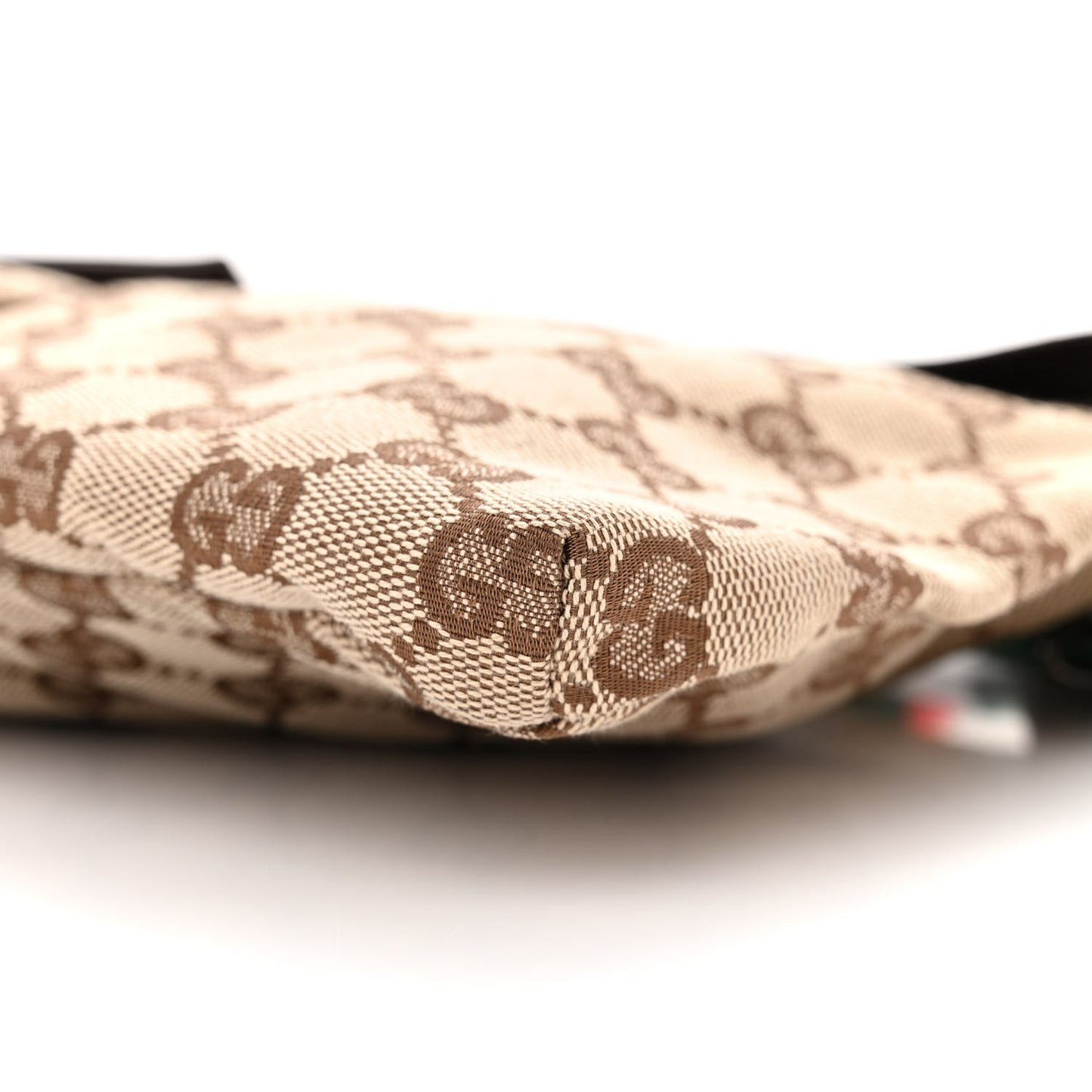 GG Monogram Web Double Pocket Belt Bag Dark Brown