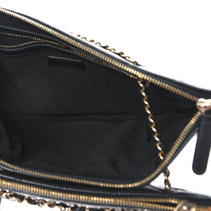 Chanel Shiny Lambskin Quilted Medium Double Case With Strap Black 5 of 9