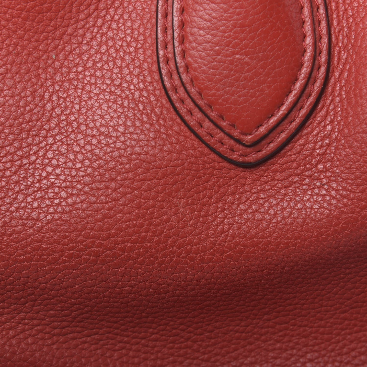 Celine Drummed Calfskin Mini Luggage Red 9 of 21