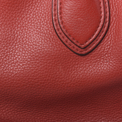 Celine Drummed Calfskin Mini Luggage Red 9 of 21