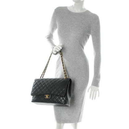 Chanel Caviar Quilted Maxi Double Flap Black 2 of 9