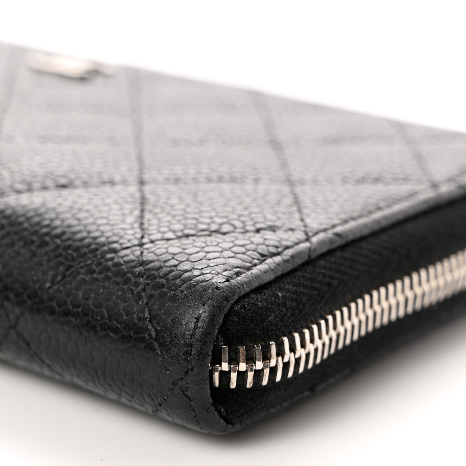 Chanel Caviar Quilted Large Gusset Zip Around Wallet Black 11 of 13