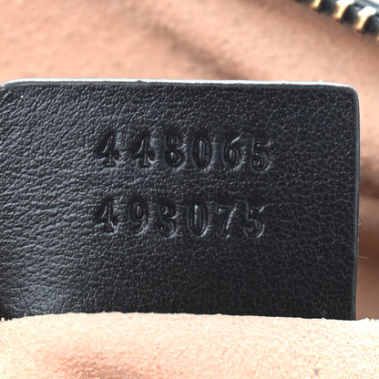 Gucci Calfskin Matelasse Mini GG Marmont Chain Shoulder Bag Black 7 of 9