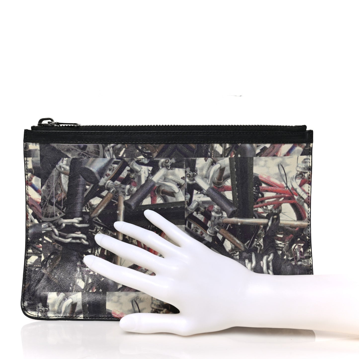 Calfskin Printed Zip Pouch
