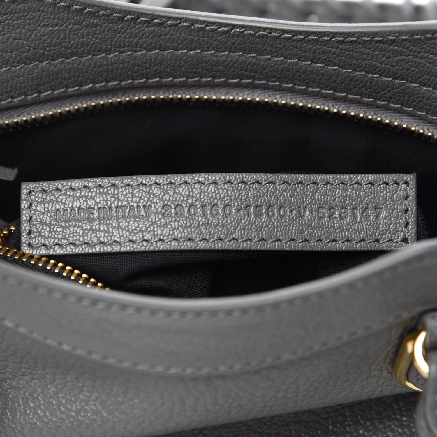 Balenciaga Chevre Gold Metallic Edge Hardware Mini City Gris Acier 9 of 10