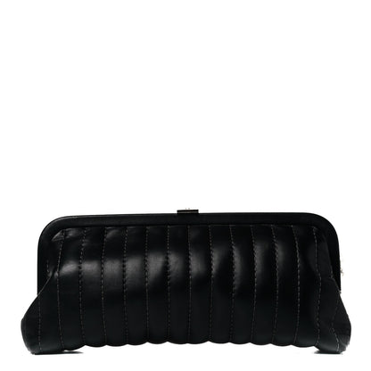 Chanel Lambskin Vertical Quilted Mademoiselle Clutch Black 1 of 10